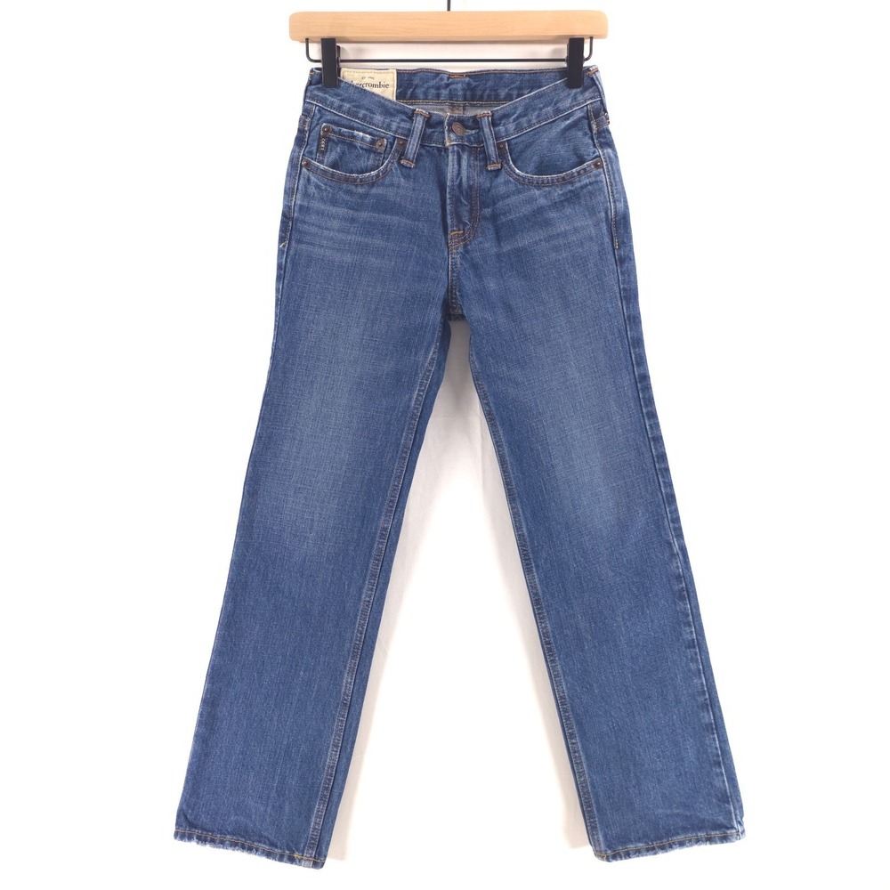 Abercrombie Kids Women Classic Straight Jeans 12 Medium Wash Blue 100% Cotton‎
